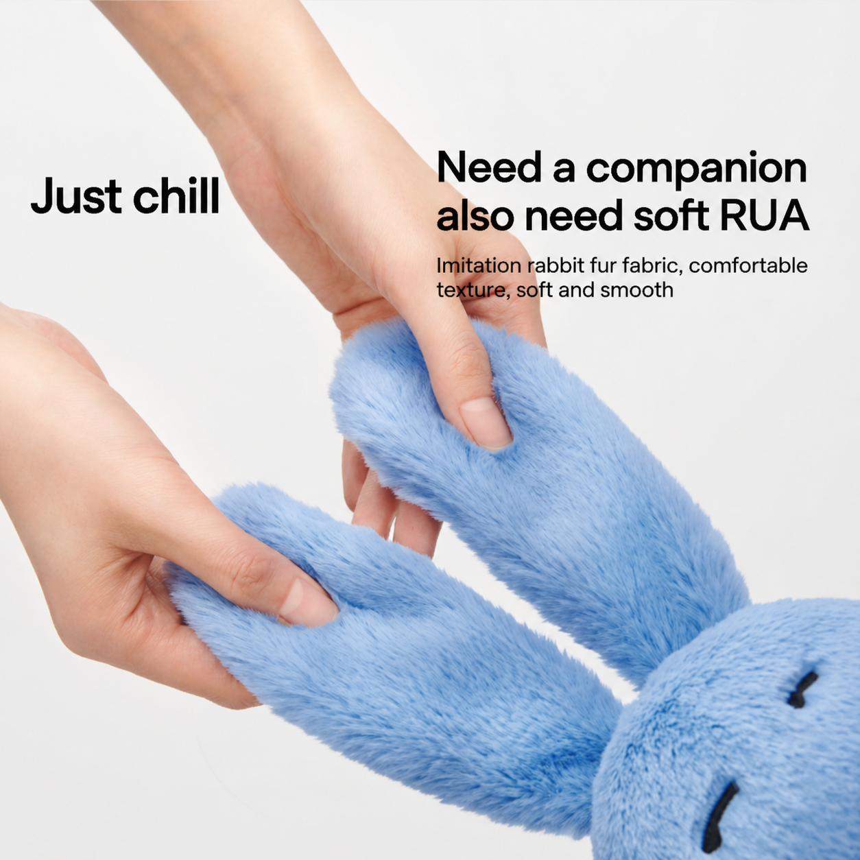 Poseable Bunny Cuddle Pillow