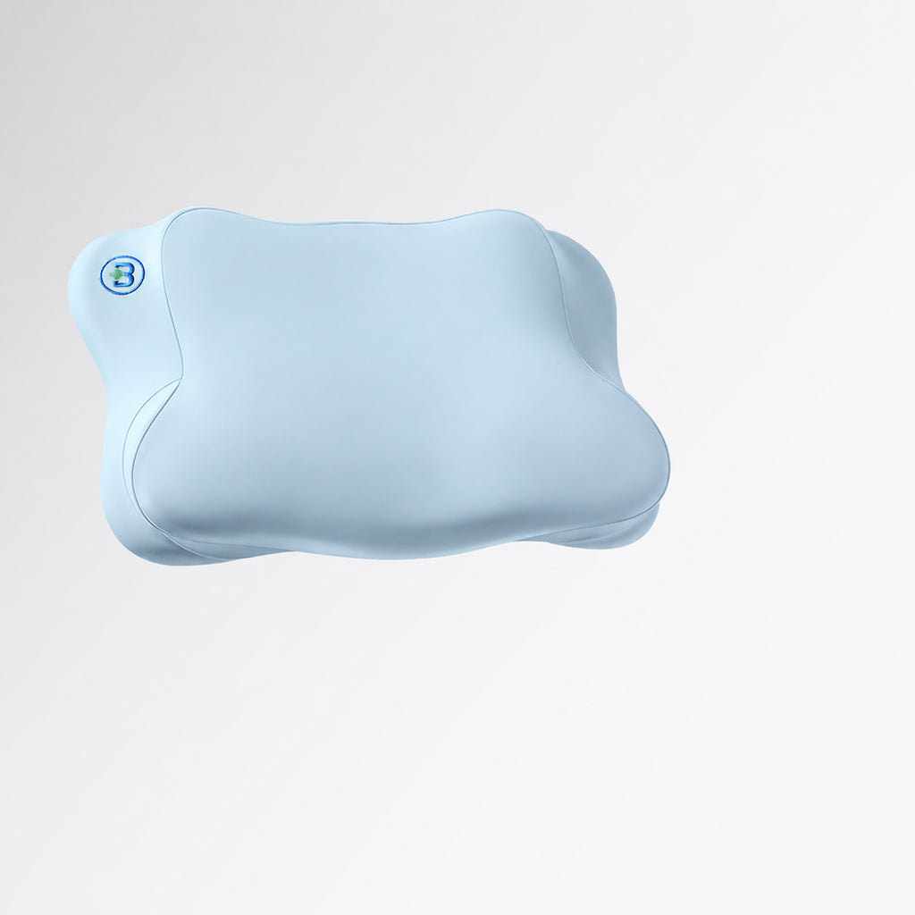 Kids Growth Support Pillow for Sleep Comfort, Nebula Blue/Satin Pink