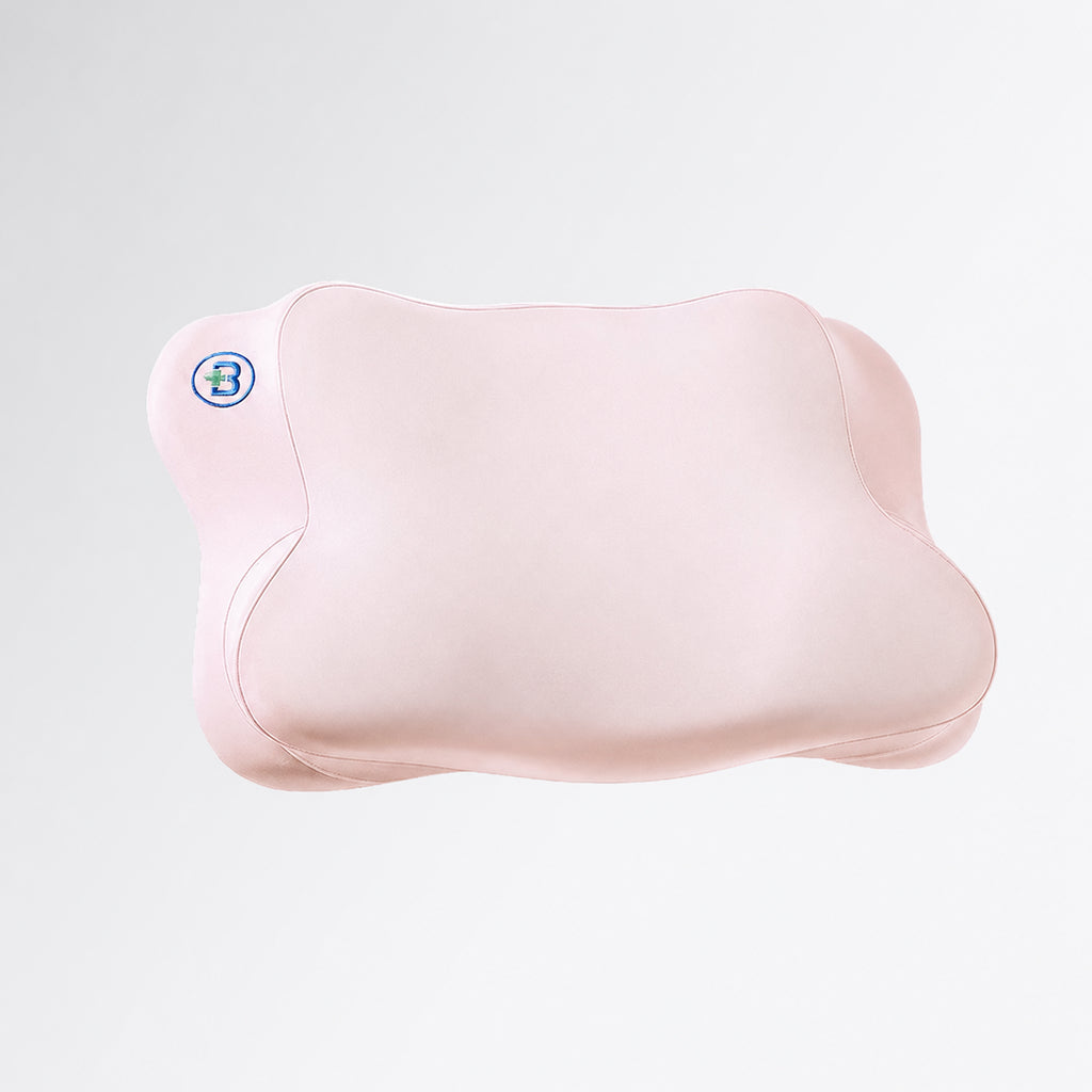 Kids Growth Support Pillow for Sleep Comfort, Nebula Blue/Satin Pink