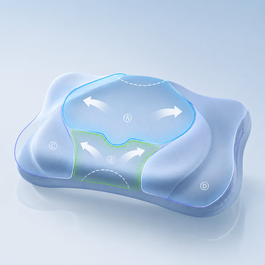 Contour Memory Pillow for Sleep Comfort, Multiple Colors
