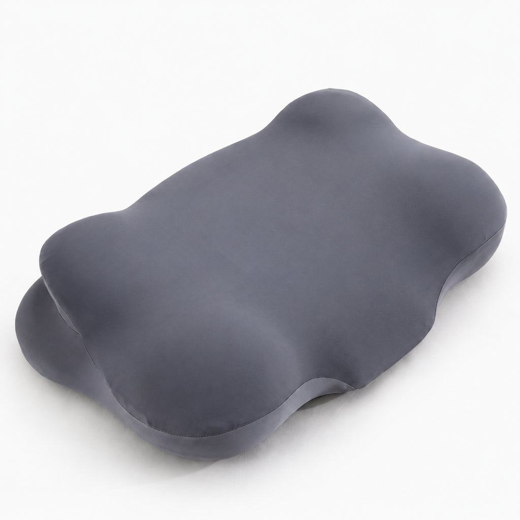3D Cervical Memory Foam Pillow for Neck Support, White/Gray/Navy/Blue