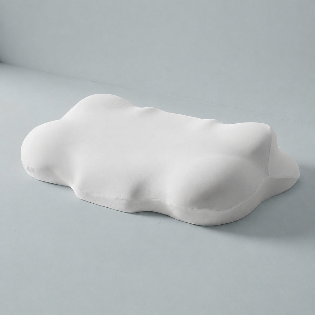 3D Cervical Memory Foam Pillow for Neck Support, White/Gray/Navy/Blue