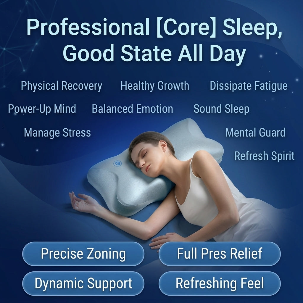 Deep-Wave Cervical Support Pillow