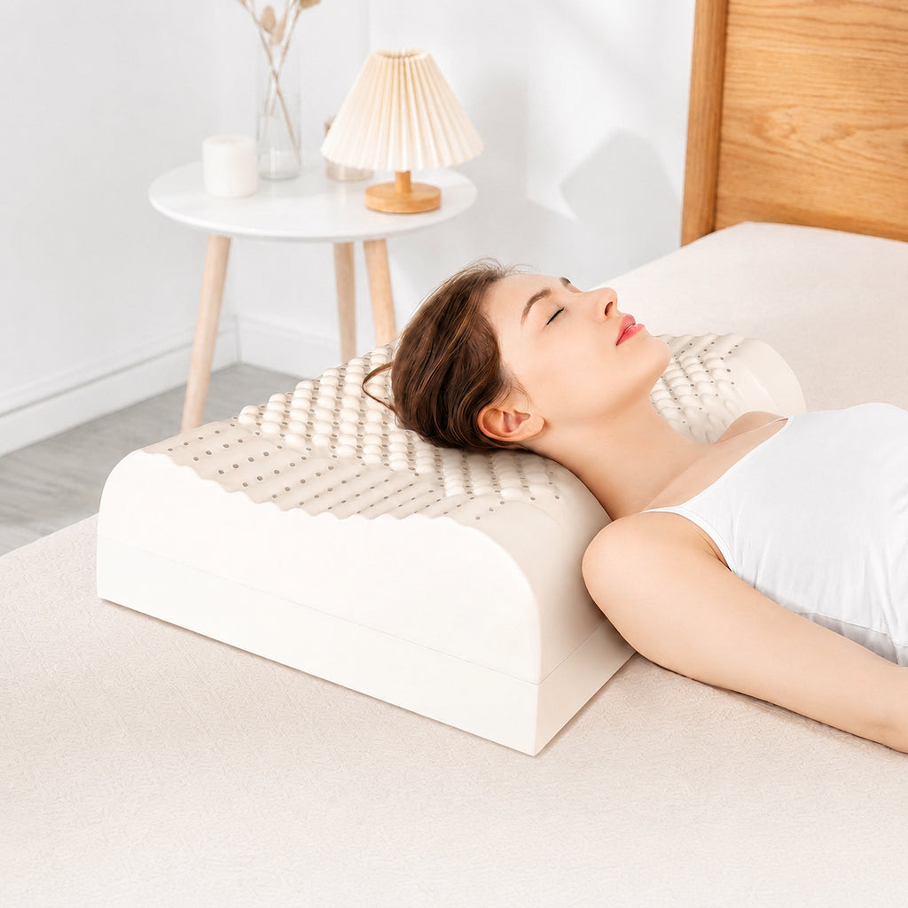 Natural Latex High-Loft Pillow for Sleep Comfort, XL/XXL/XXXL/XXXXL, Basic/Comfortable/Upgraded/Latex Bread
