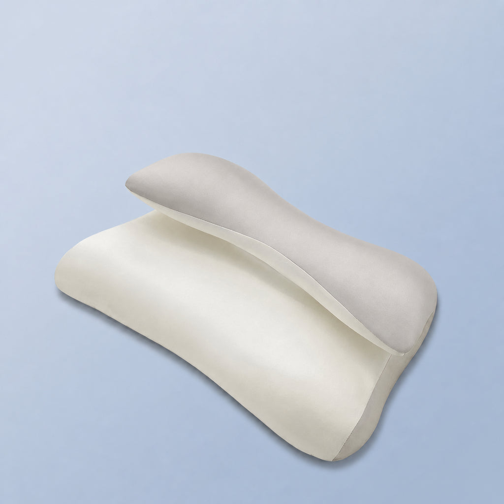 Ergonomic Cervical Support Pillow for Neck Support, Blue/Gray/Pink