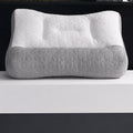 Black Athletic Zoned Cervical Pillow — Adjustable Loft, Breathable Tube + Memory Foam Support for Side Sleeping, Gray