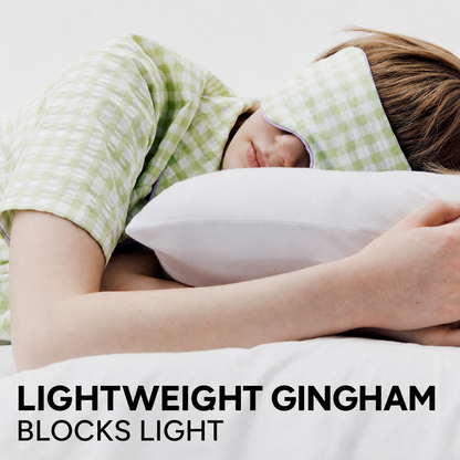 Gingham Blackout Sleep Mask