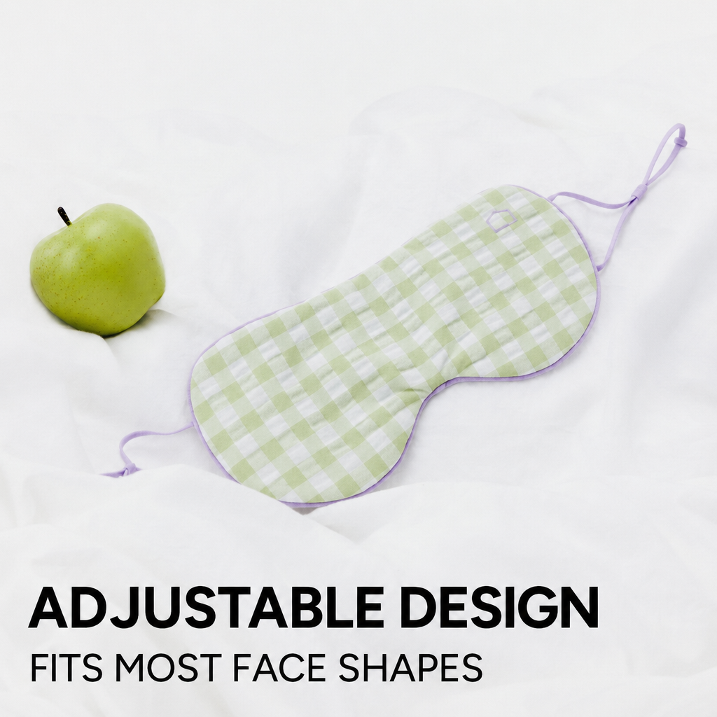 Gingham Blackout Sleep Mask