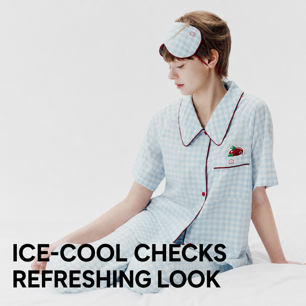 Gingham Blackout Sleep Mask