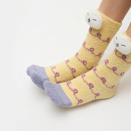 Fleece Socks with Animal Cuffs