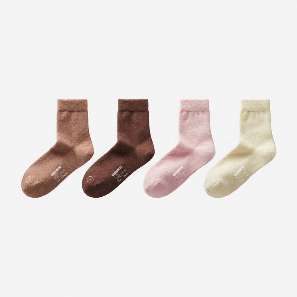 Heated Heat-Lock Plush Sleep Socks for Women, Coral Fleece Comfort in Pastel Solids, Multiple Colors, One Size (34-39)