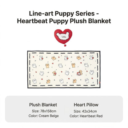 Line Pup Fleece Throw