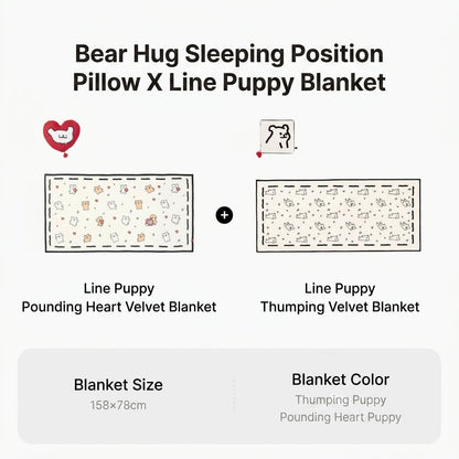 Line Pup Fleece Throw