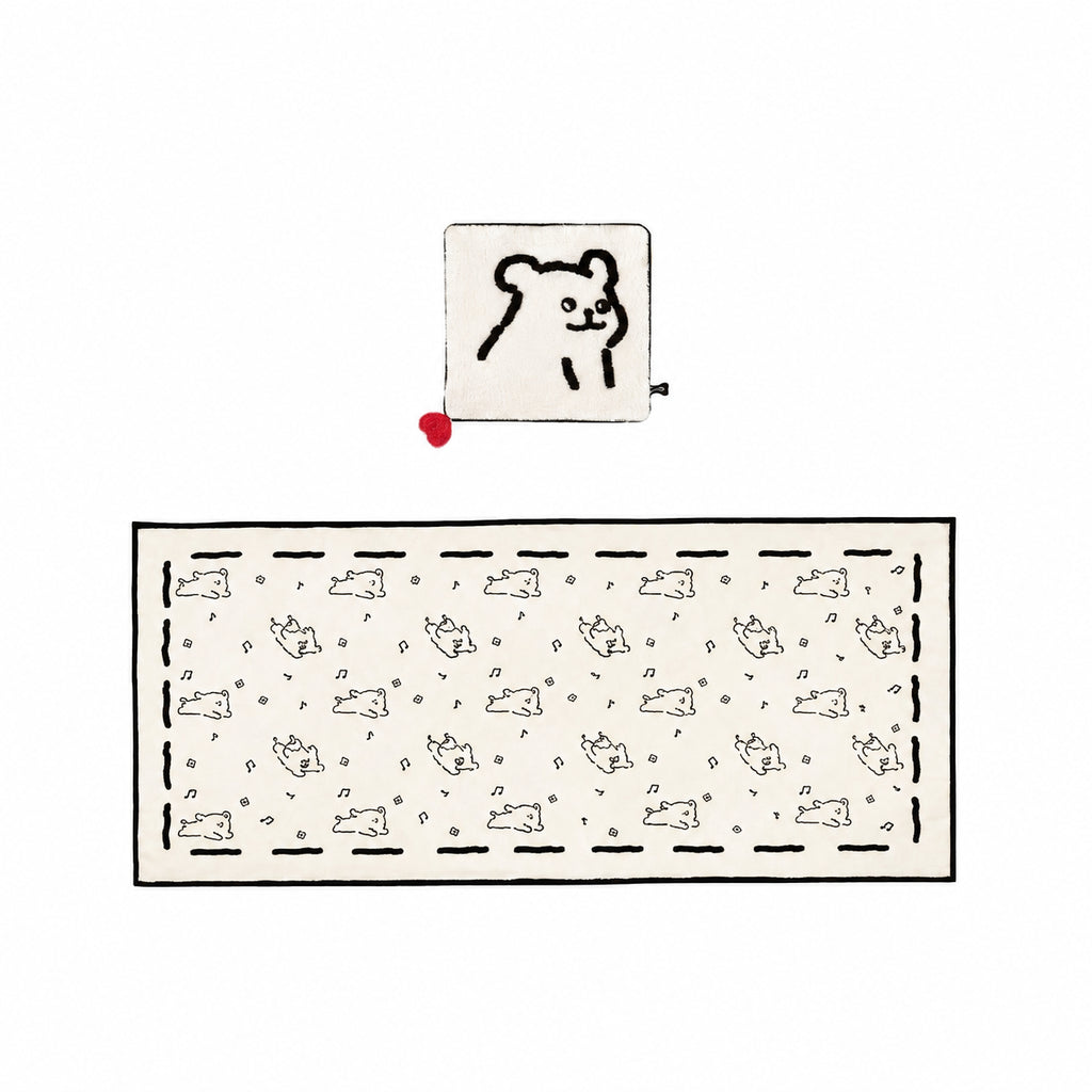Heated Cuddle-Soft Line Pup Fleece Throw for Naps, Travel & Cozy Gifting Pillow, Multiple Options