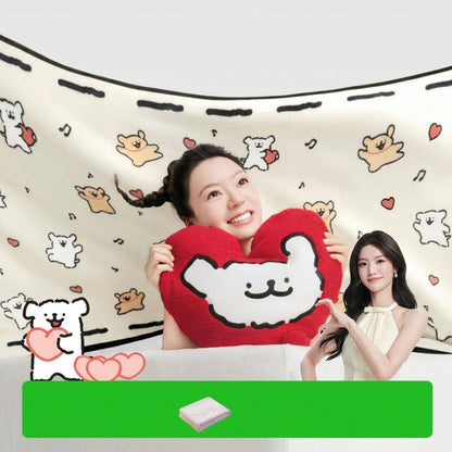 Line Pup Fleece Throw