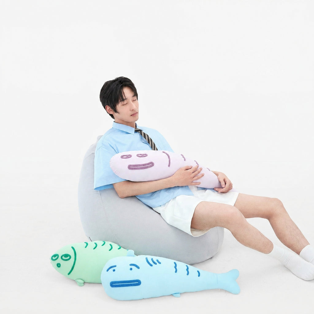 Silk Cooling Fish Body Pillow for Side Sleeping, Carp Pillow/Benboerba/Baboerben/Big Claw Pillow