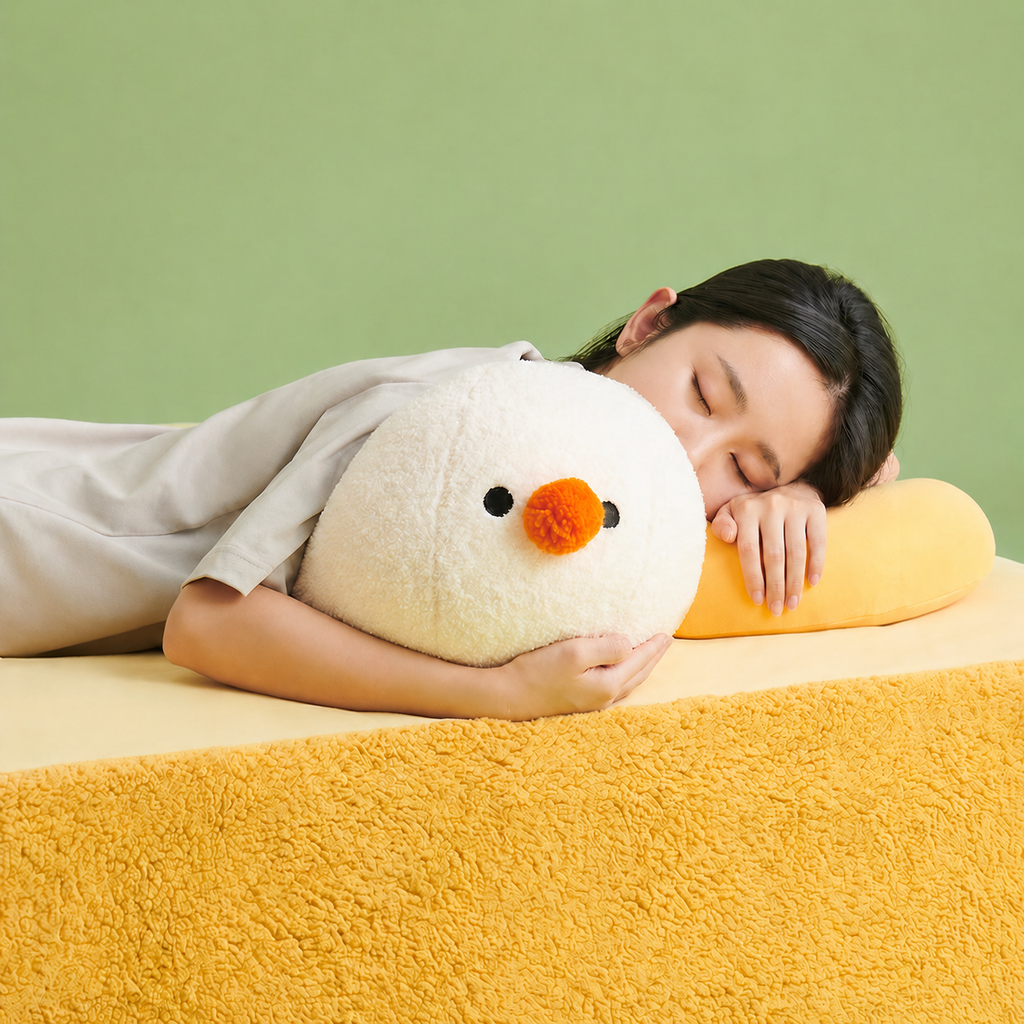 Cooling Fluffy Plush Nap Pillow for Sleep Comfort, 5.9"x5.9"