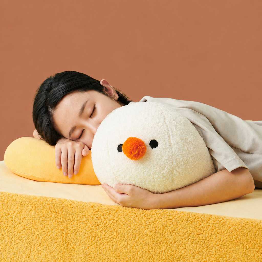 Cooling Fluffy Plush Nap Pillow for Sleep Comfort, 5.9"x5.9"