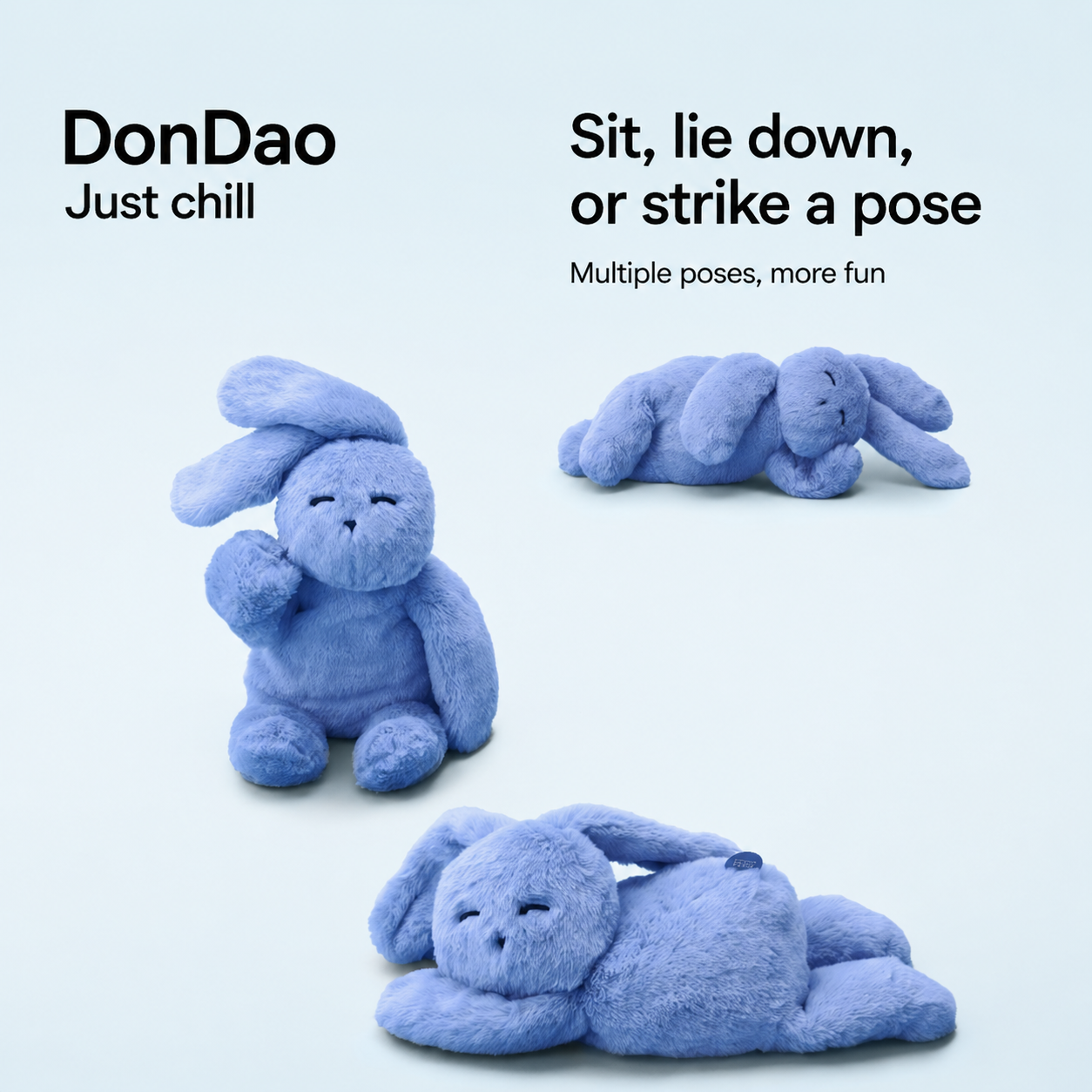 Poseable Bunny Cuddle Pillow