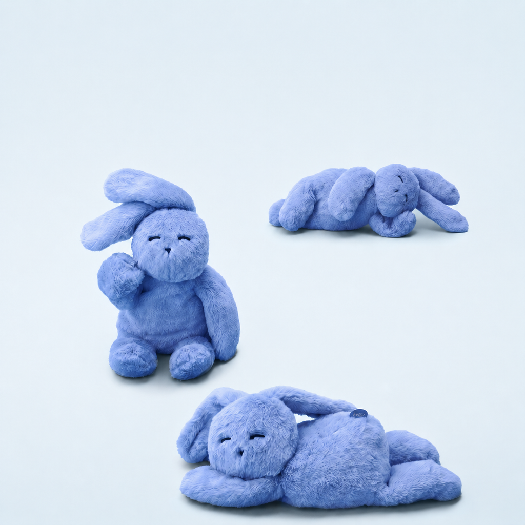 Dala Bunny Plush — Poseable Cuddle Pillow for Calm, Cozy Nights, Blue