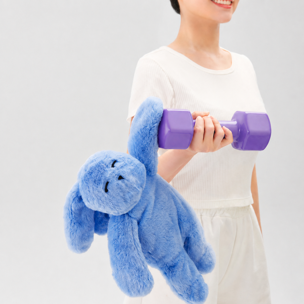 Dala Bunny Plush — Poseable Cuddle Pillow for Calm, Cozy Nights, Blue