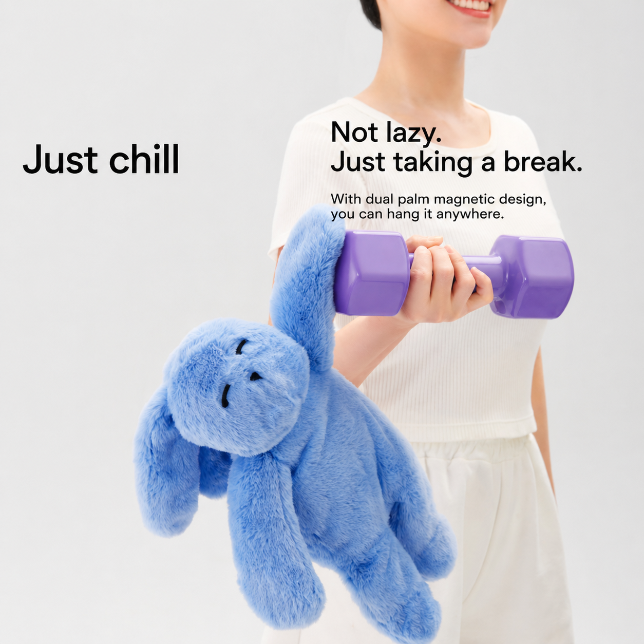 Poseable Bunny Cuddle Pillow