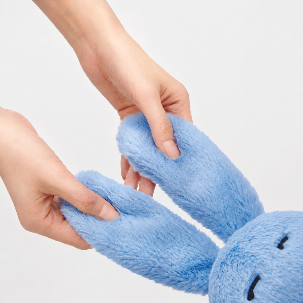 Dala Bunny Plush — Poseable Cuddle Pillow for Calm, Cozy Nights, Blue