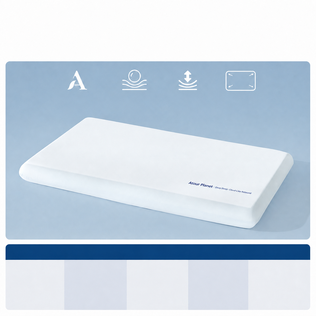 Cooling Cloud-Soft Memory Foam Cervical Pillow for Side Sleeping, 2.4 in/3.1 in/3.9 in/4.7 in