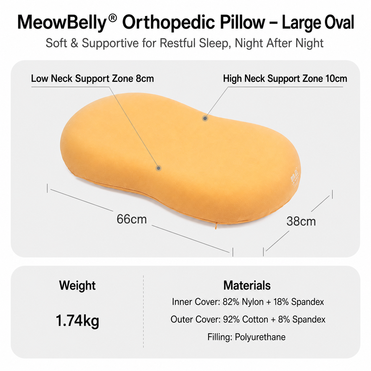 Cat Belly Memory Foam Pillow