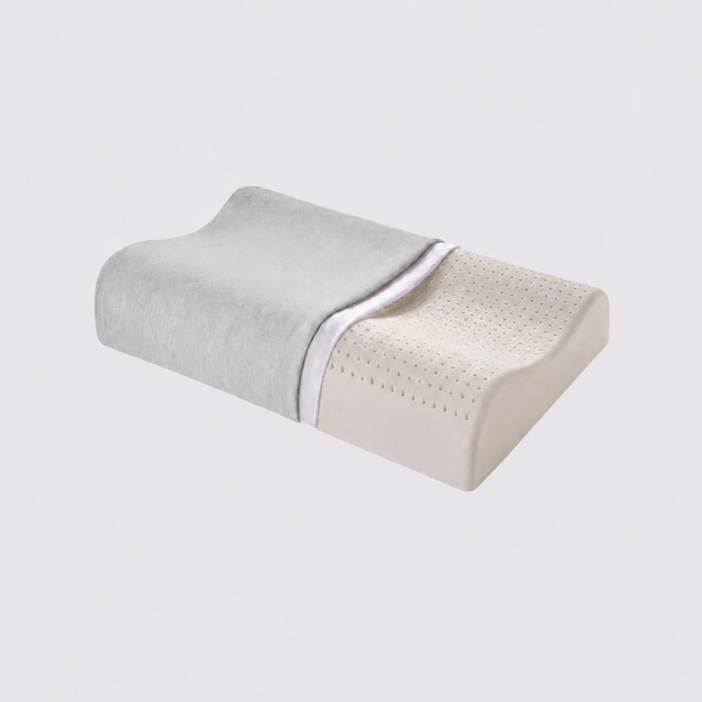 Dual-Pack Latex Antibacterial Pillow for Sleep Comfort, Medium/High
