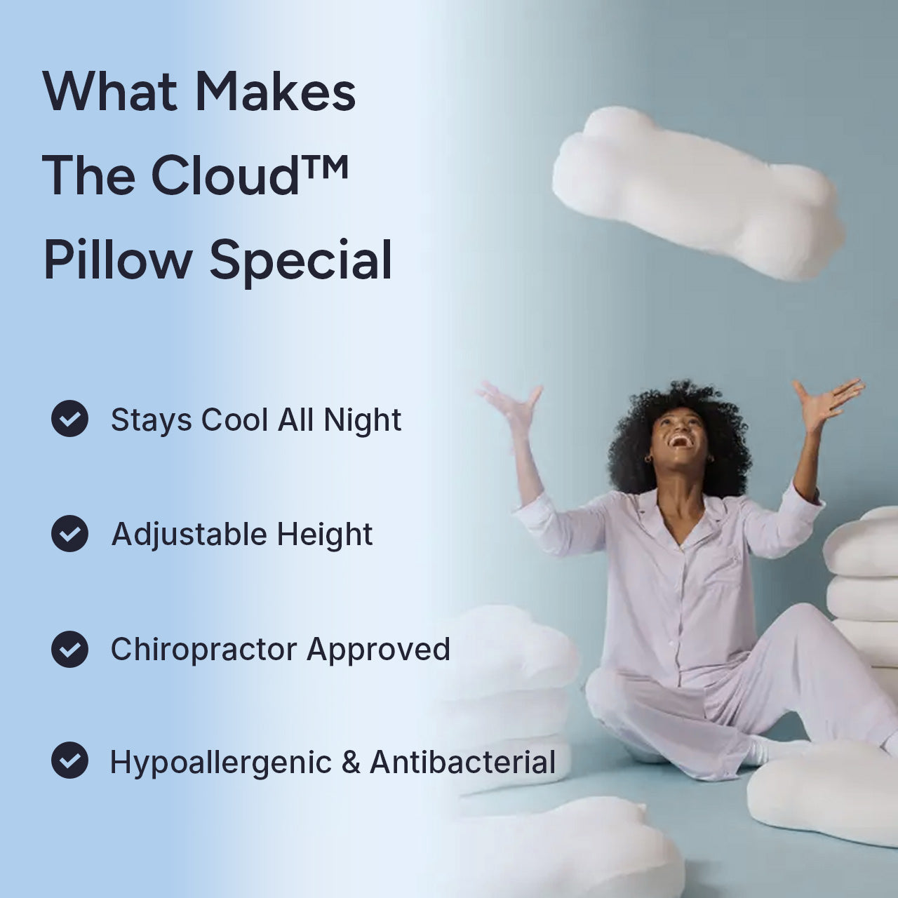 Adaptive Cloud Comfort Pillow