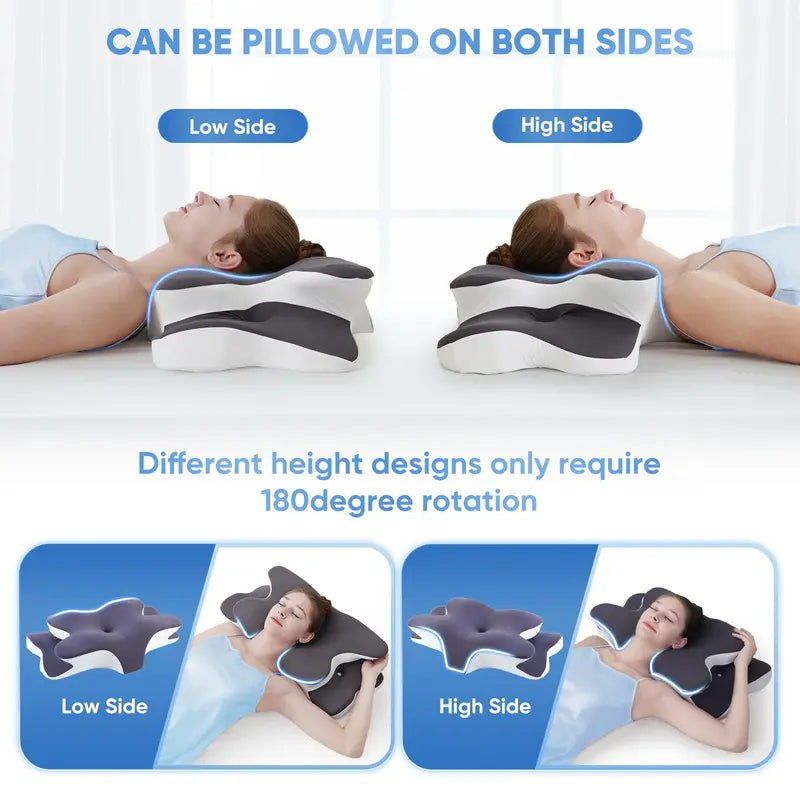 Dual-Sided Cervical Support Pillow