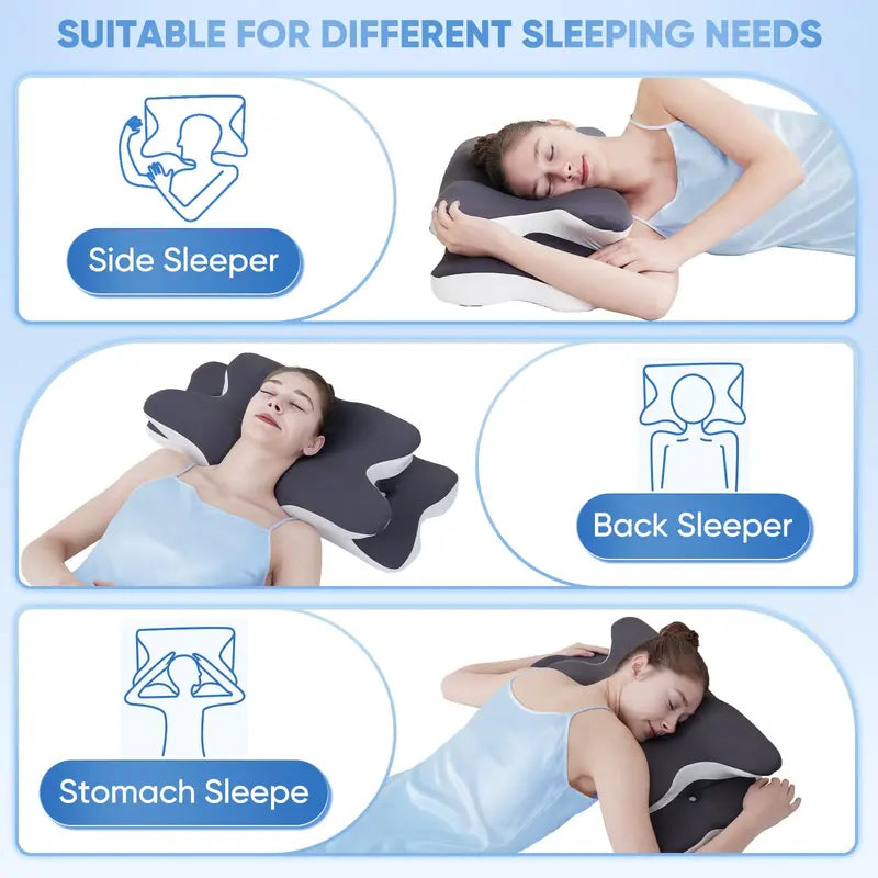 Dual-Sided Cervical Support Pillow