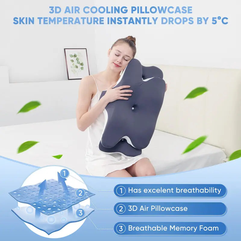 Dual-Sided Cervical Support Pillow