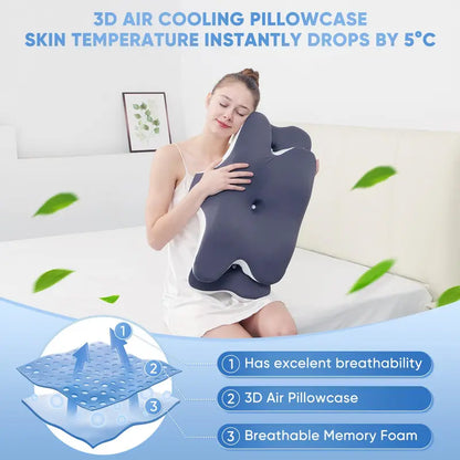 Dual-Sided Cervical Support Pillow