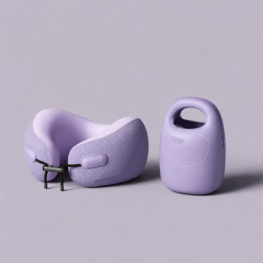 Memory Foam Portable U-Shaped Neck Pillow for Neck Support, Multiple Colors