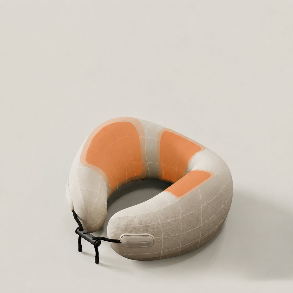 Memory Foam Portable U-Shaped Neck Pillow for Neck Support, Multiple Colors