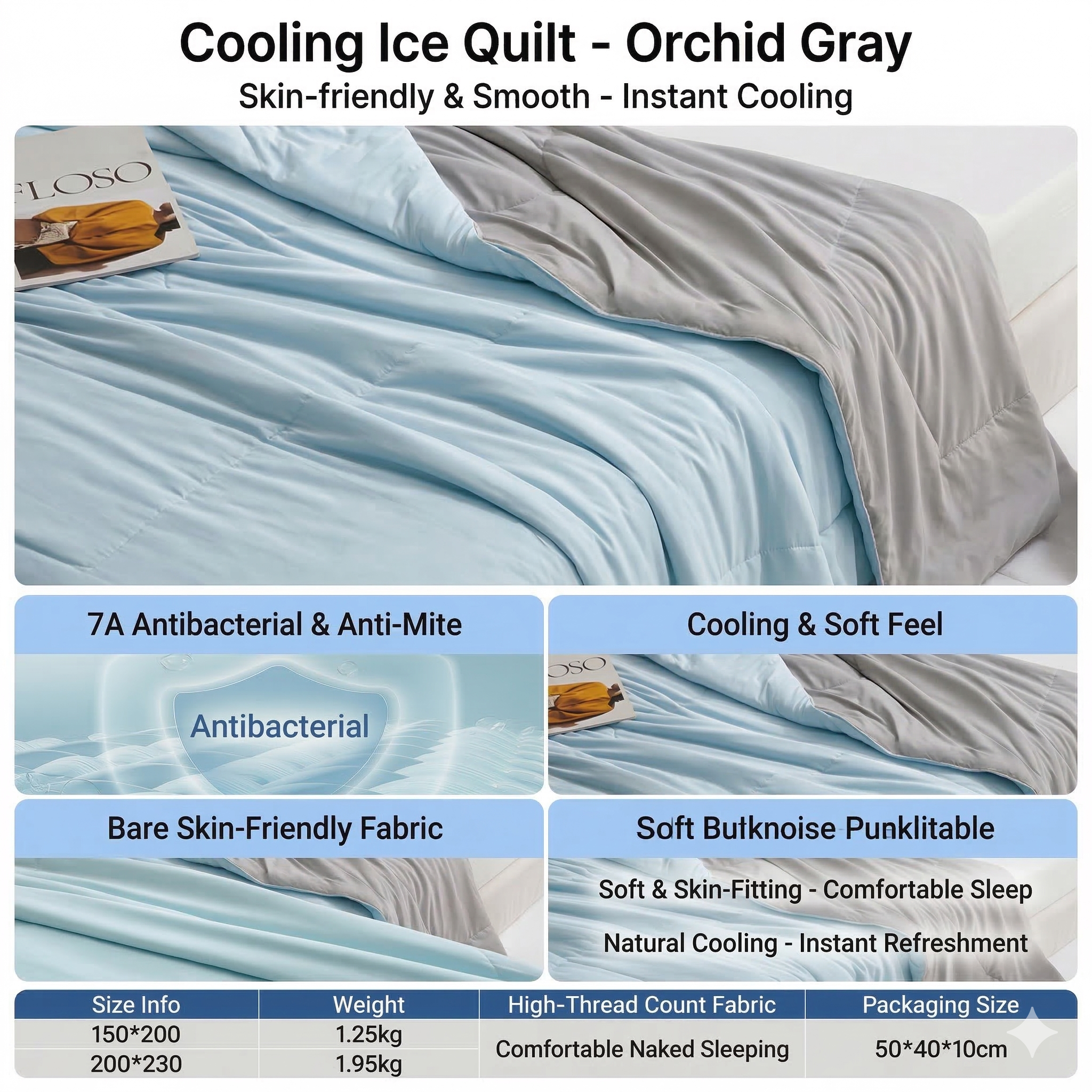 Bio-Silk Cooling Ice Quilt