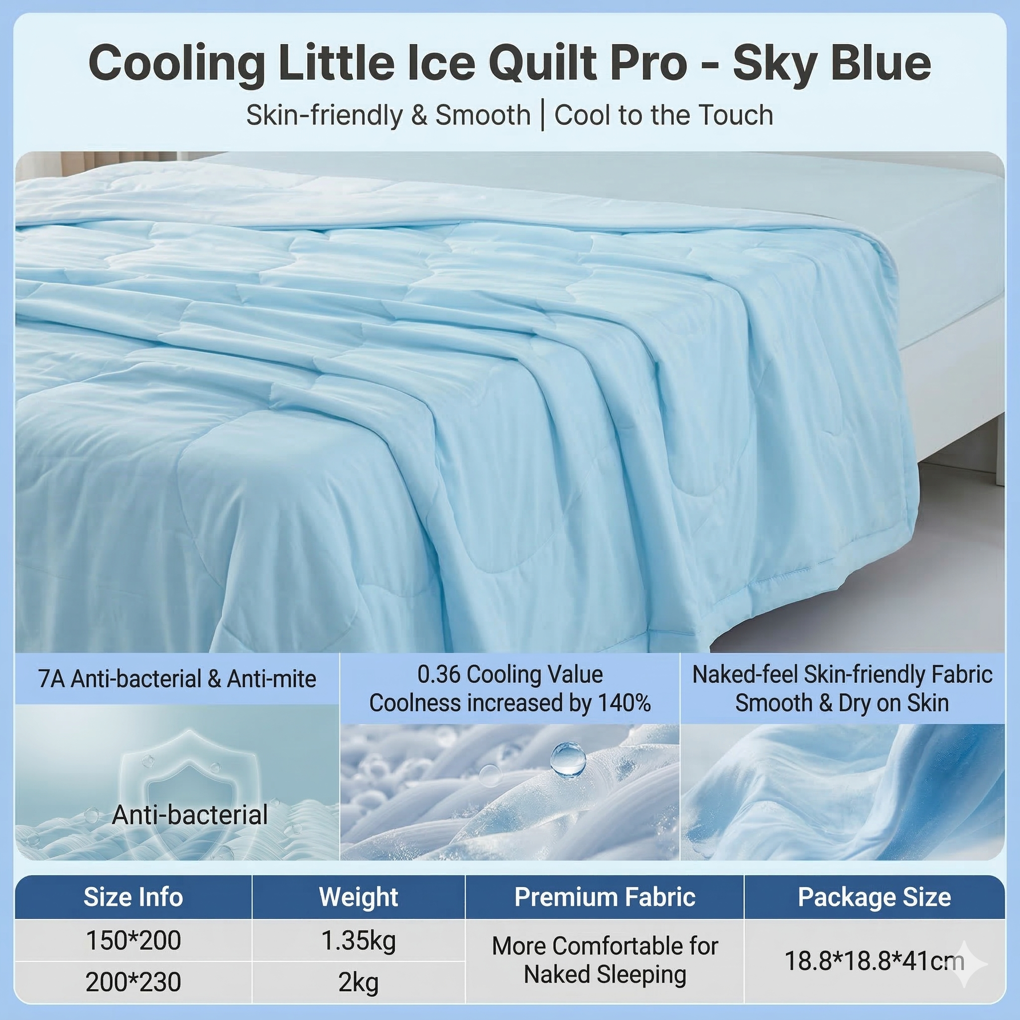 Bio-Silk Cooling Ice Quilt
