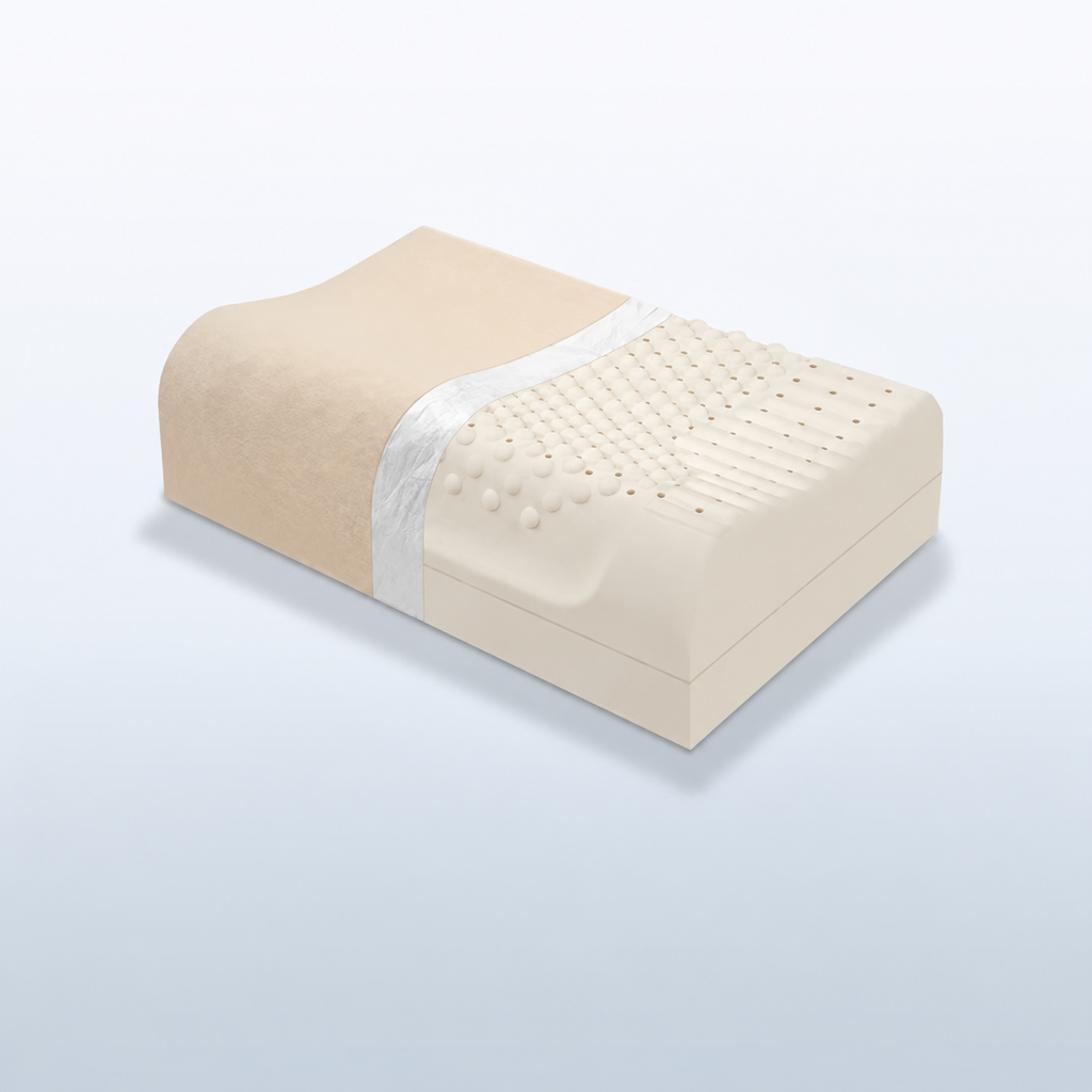 Natural Latex High-Loft Pillow for Sleep Comfort, XL/XXL/XXXL/XXXXL, Basic/Comfortable/Upgraded/Latex Bread