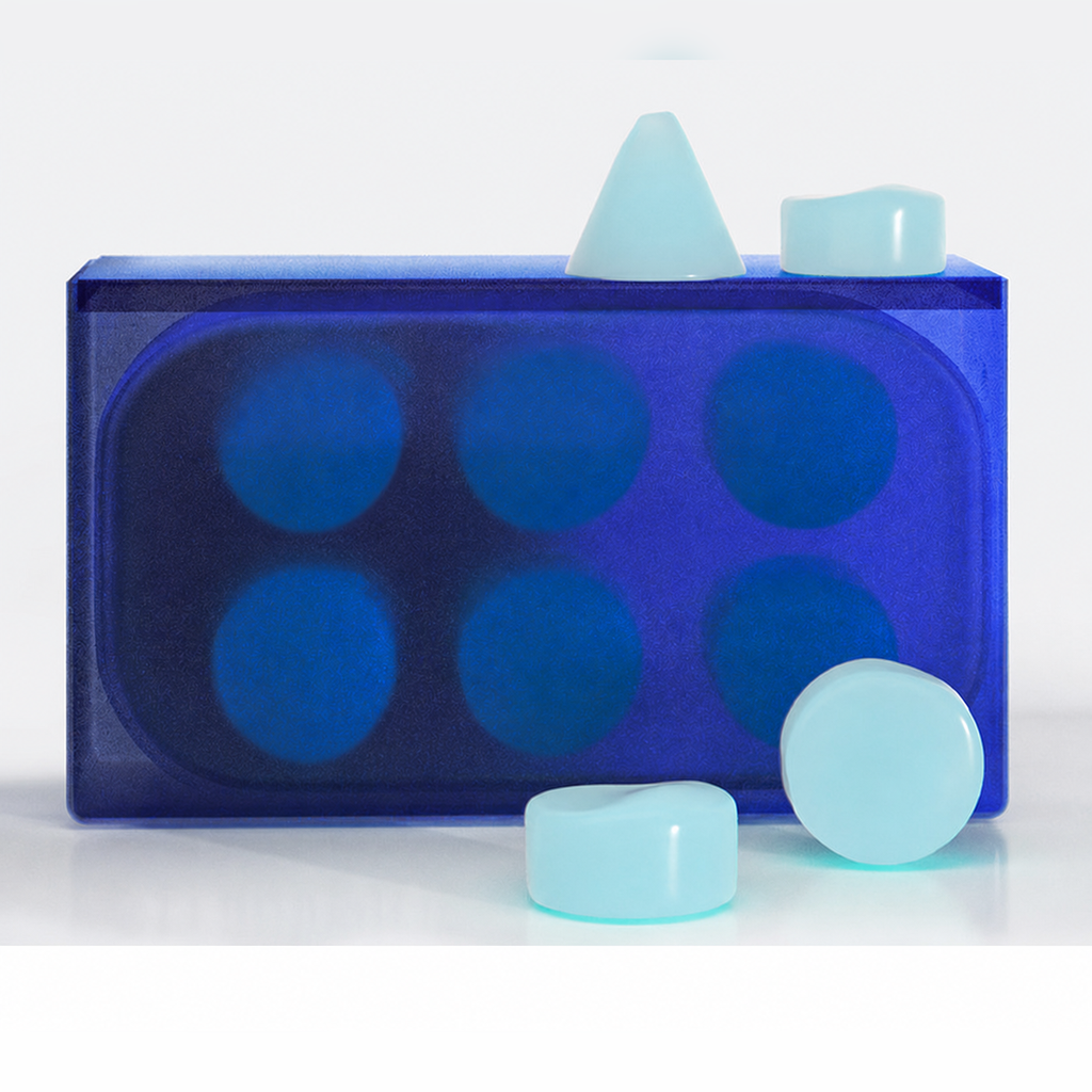 Cooling Moldable Waterproof Silicone Earplugs for Sleep, Nebula Blue/White/Orange/Mist, S/M