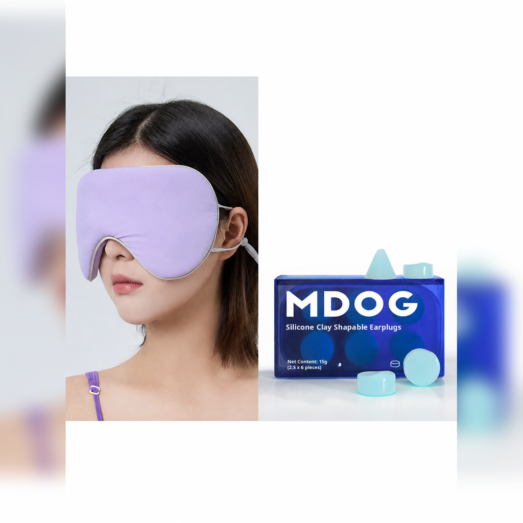 Cooling Moldable Waterproof Silicone Earplugs for Sleep, Nebula Blue/White/Orange/Mist, S/M