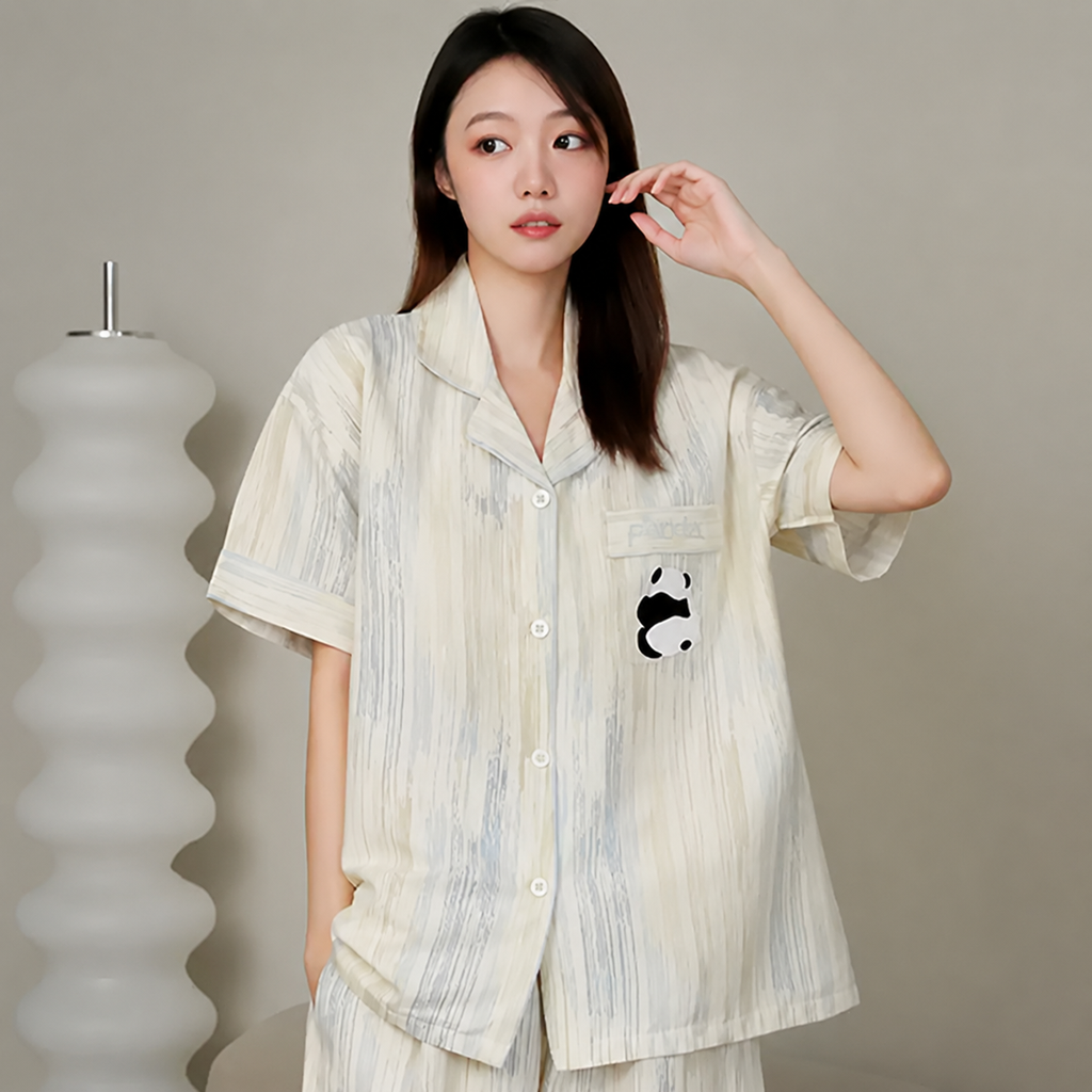 Cotton 3-Piece Pajama Set for Home and Sleep, Multiple Colors, M/L/XL/XXL