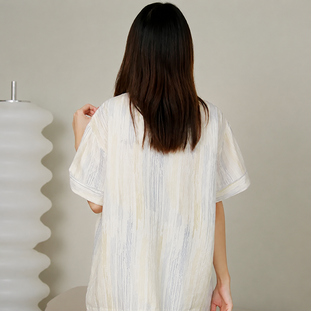 Cotton 3-Piece Pajama Set for Home and Sleep, Multiple Colors, M/L/XL/XXL