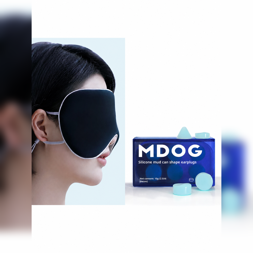 Cooling Moldable Waterproof Silicone Earplugs for Sleep, Nebula Blue/White/Orange/Mist, S/M