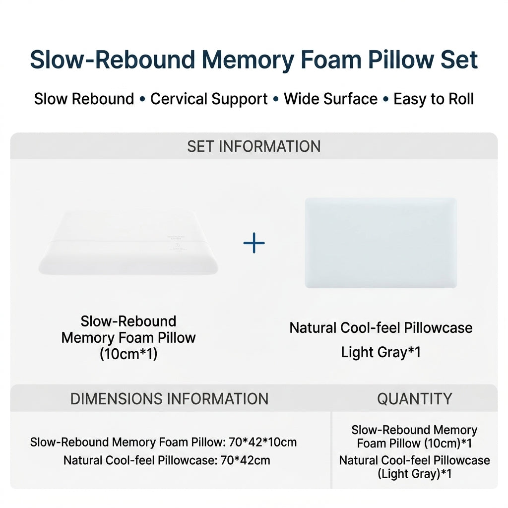 Memory Foam Cervical Support Pillow