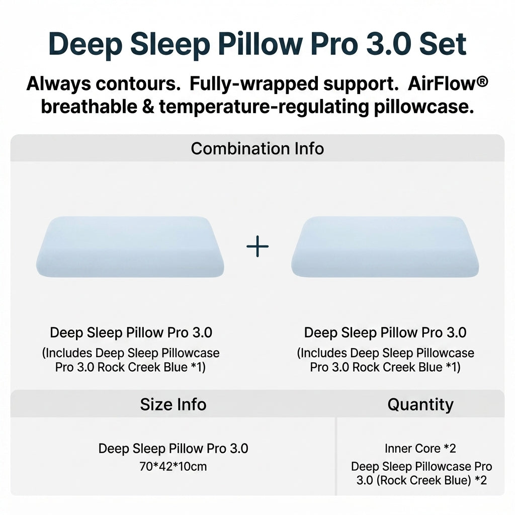 Memory Foam Pillow Duo Cooling