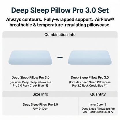 Memory Foam Pillow Duo Cooling