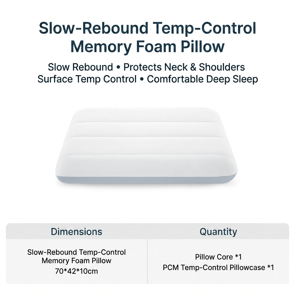 Temperature Control Memory Foam Pillow