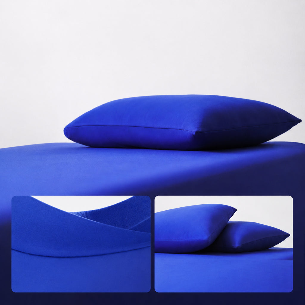 Cooling Second-Skin Pillowcase Covers, Moisture-Wicking Comfort in Three Colors, Blue/Gray/Off White